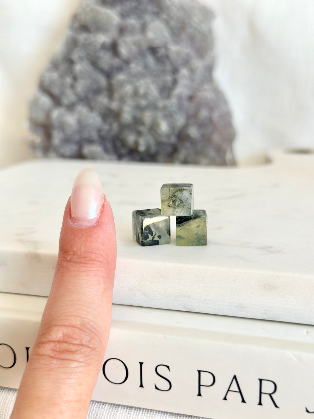 Mini-cube | Qualité AAA | Préhnite