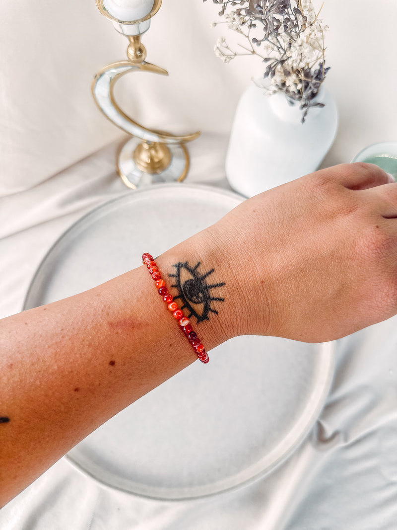 Bracelet | Cornaline | 4mm