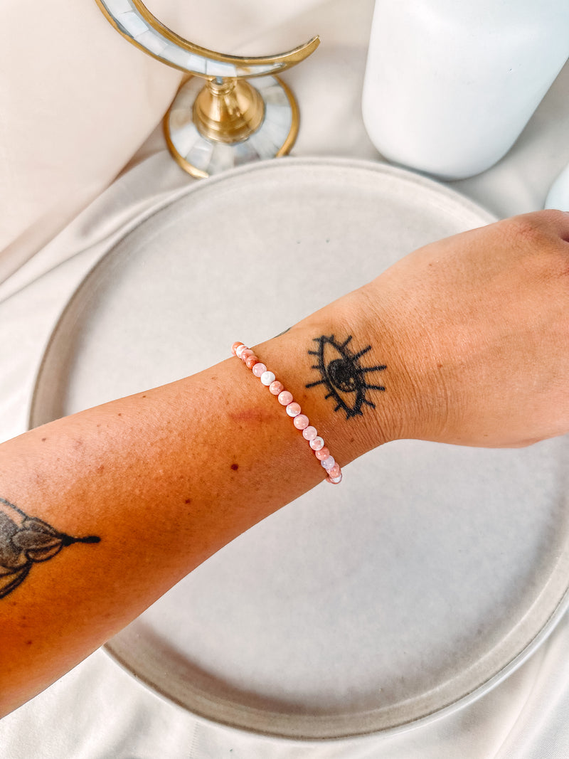 Bracelet | Agate Cotton Candy | 4mm