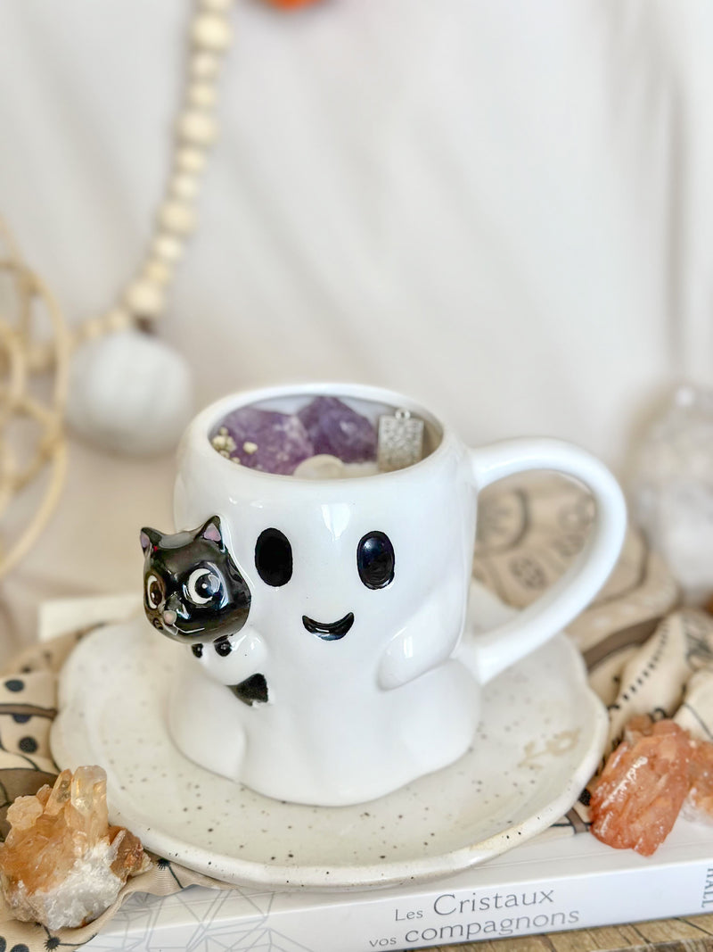 Chandelle | Tasse | Fantôme et son chat