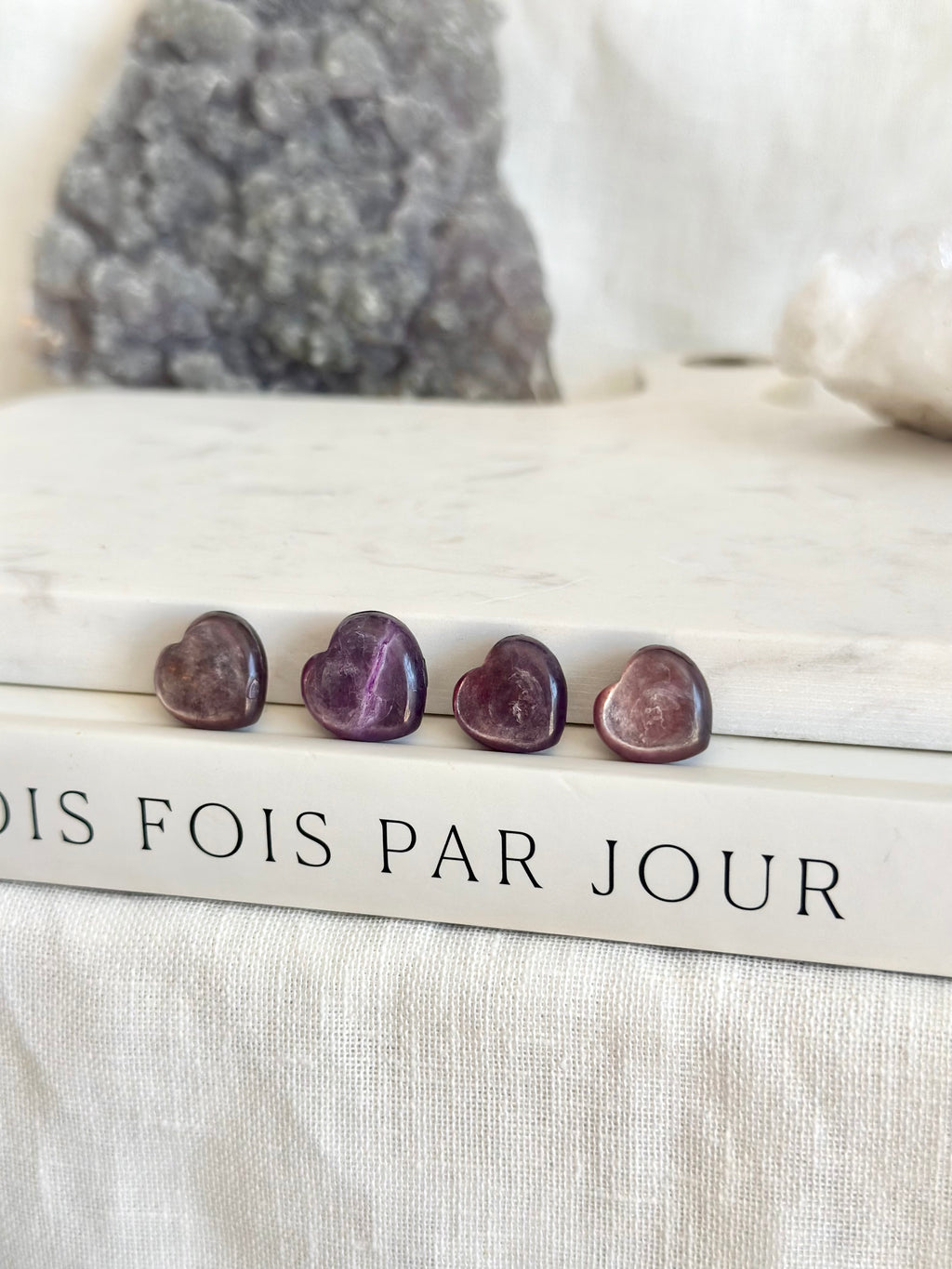 Mini cœur | Qualité AAA | Lépidolite mica