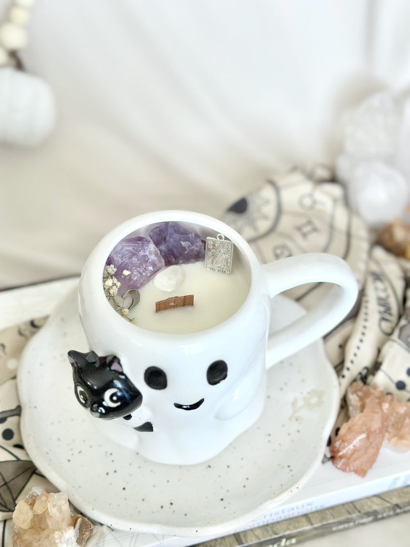 Chandelle | Tasse | Fantôme et son chat