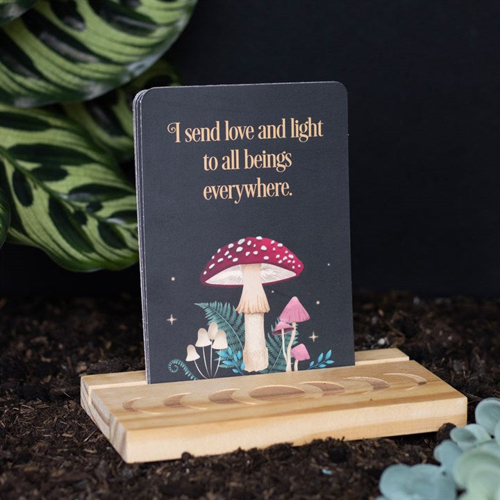 Cartes d'affirmation | Mystical Mushroom | Porte-Carte