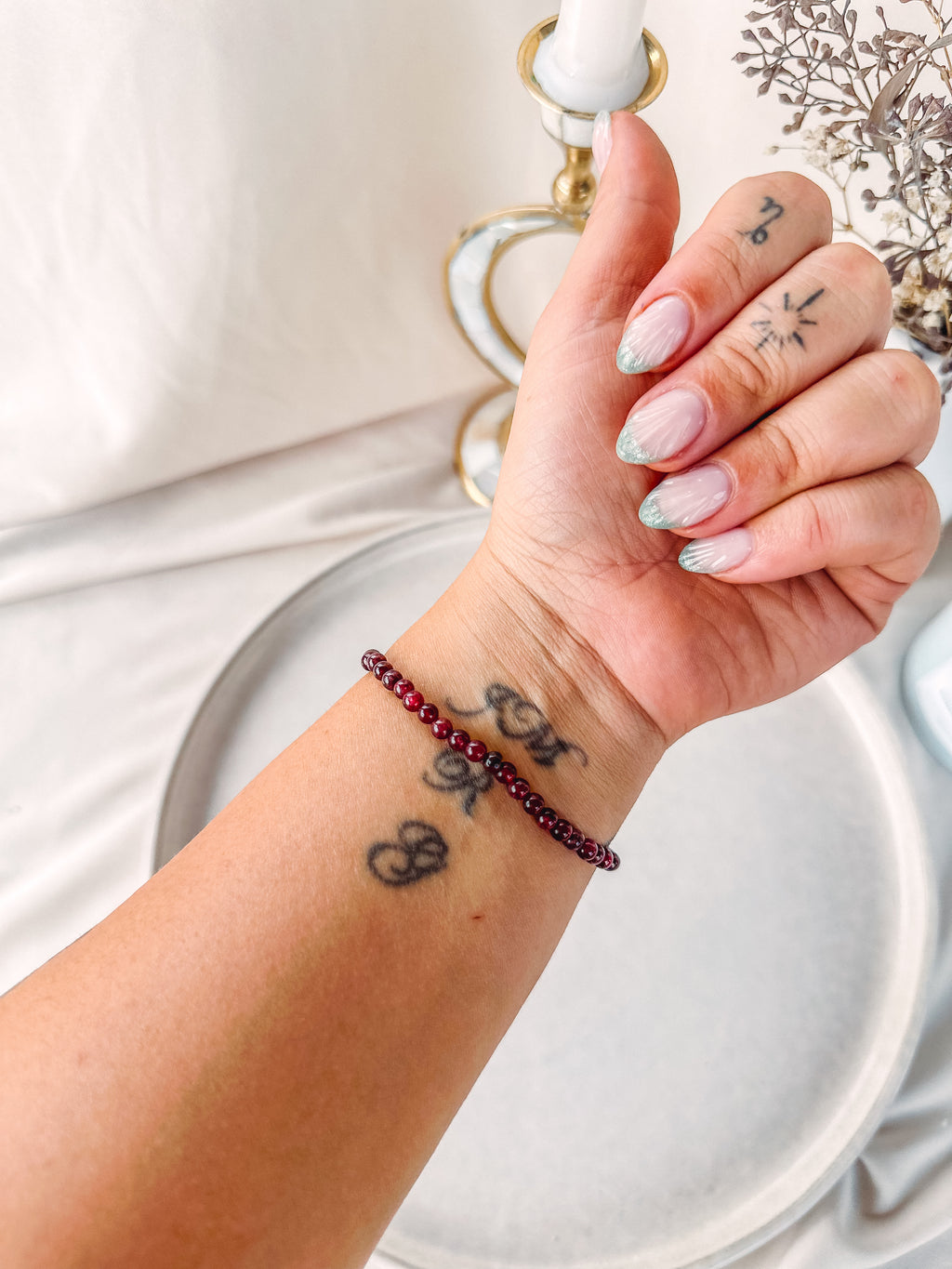 Bracelet | Grenat | 4mm