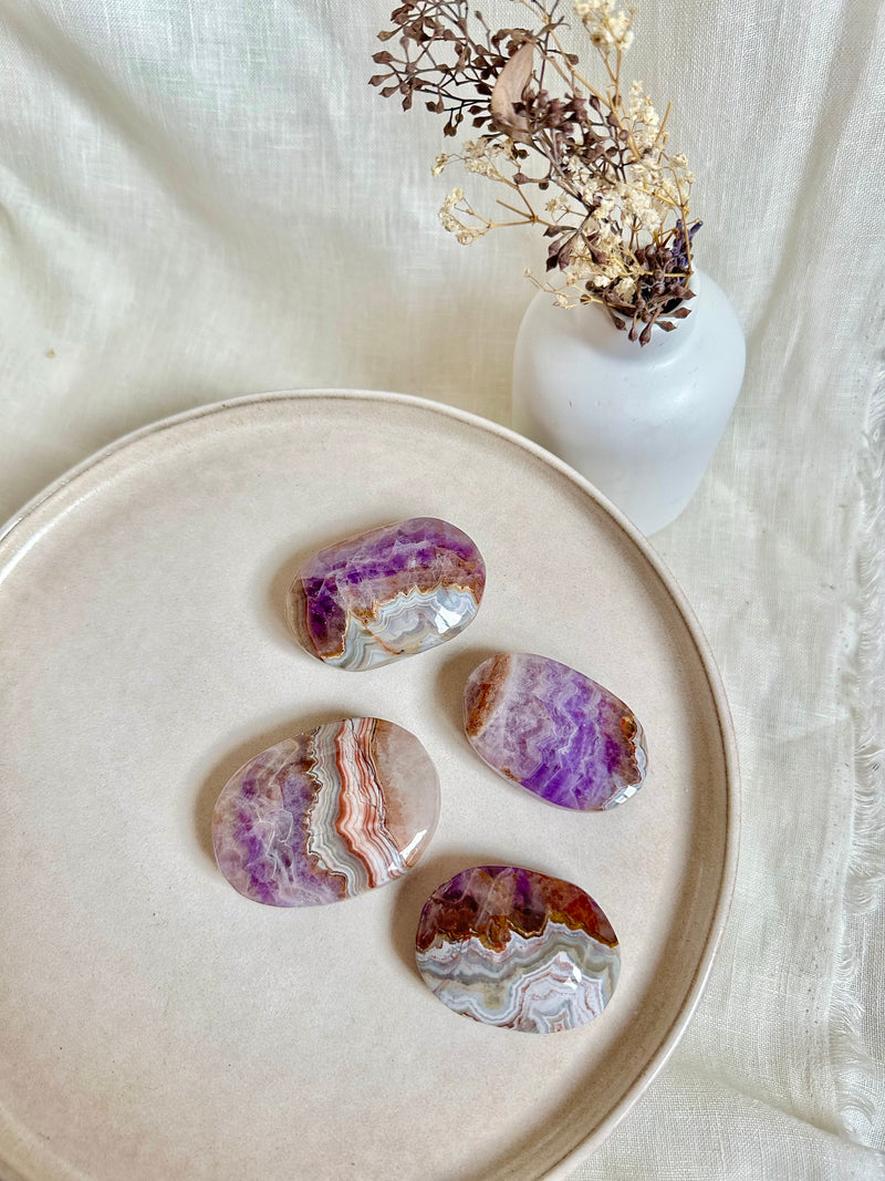 Pierre de paume | Améthyste Agate Mexicaine