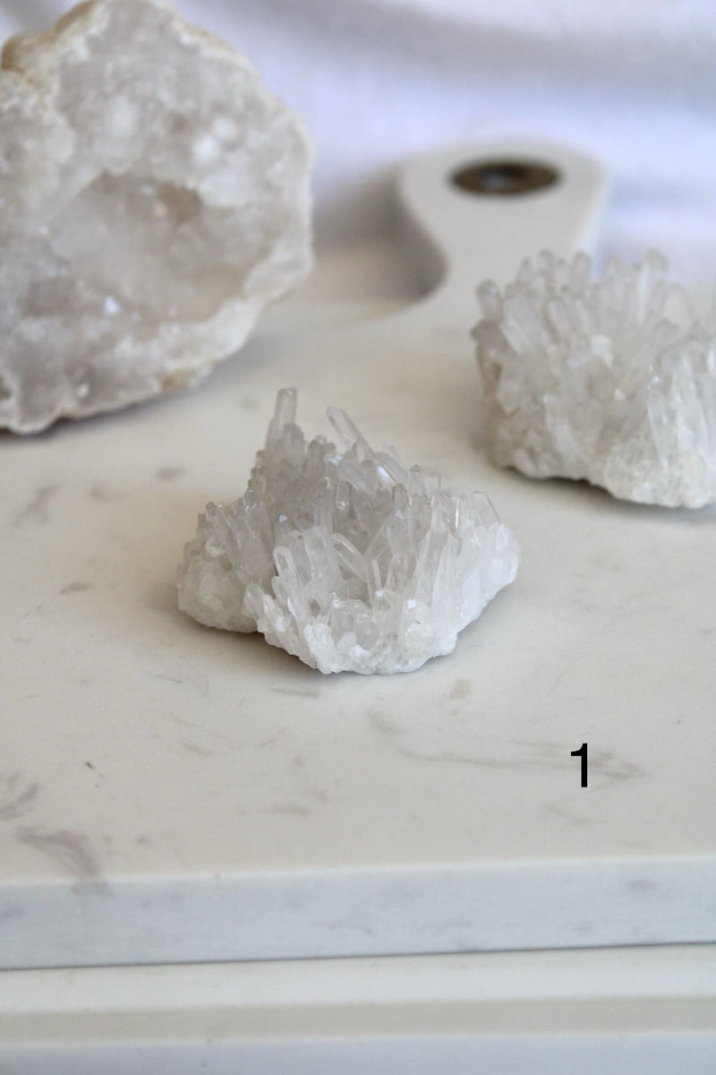 Cluster pointe fine | Quartz clair