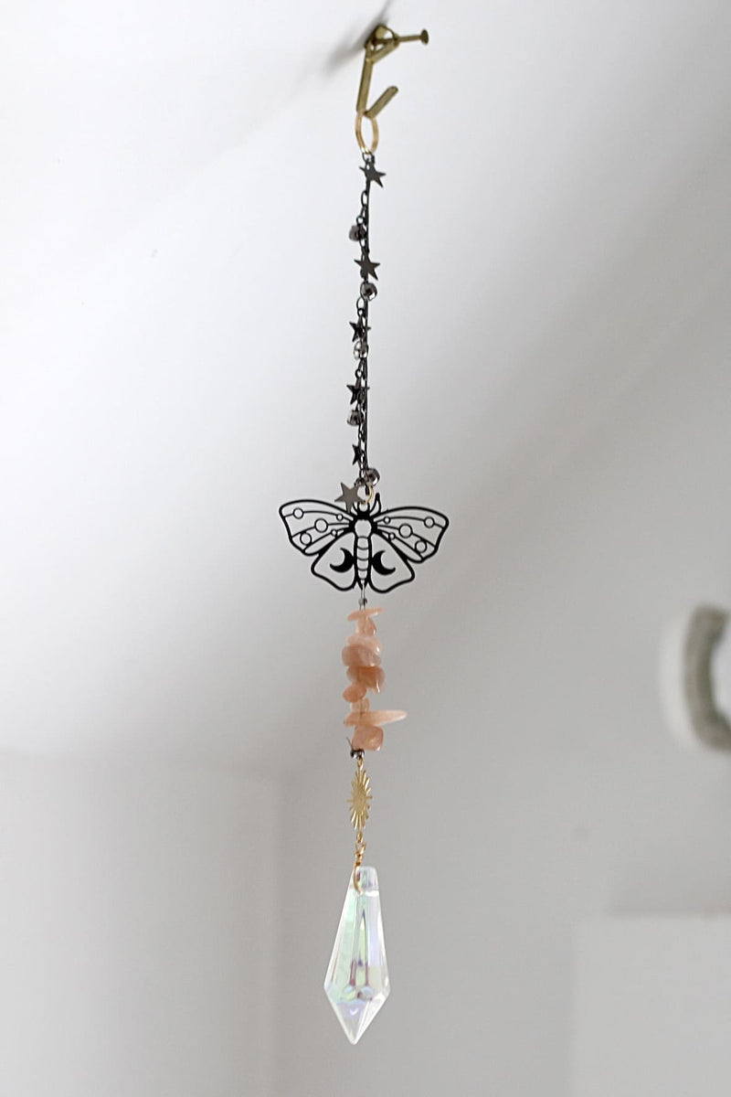 Suncatcher | Lueur étoilé | Pierre de lune pêche