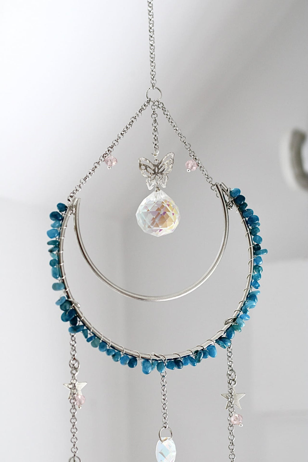 Suncatcher | Papillon céleste | Apatite & Agate