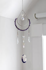 Suncatcher | Envolé lunaire | Améthyste et agate