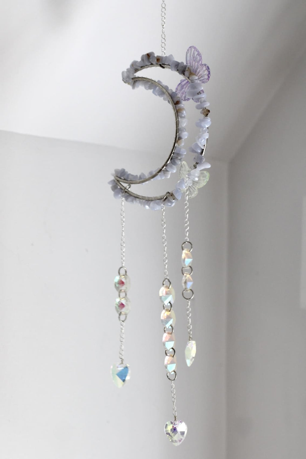 Suncatcher | Papillon de Lune | Agate dentelle