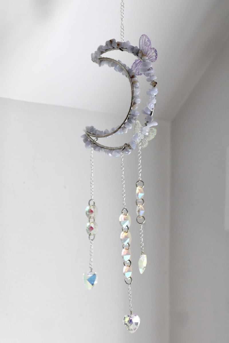 Suncatcher | Papillon de Lune | Agate dentelle