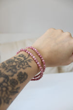 Bracelet | Rhodonite | Facetté | 4mm