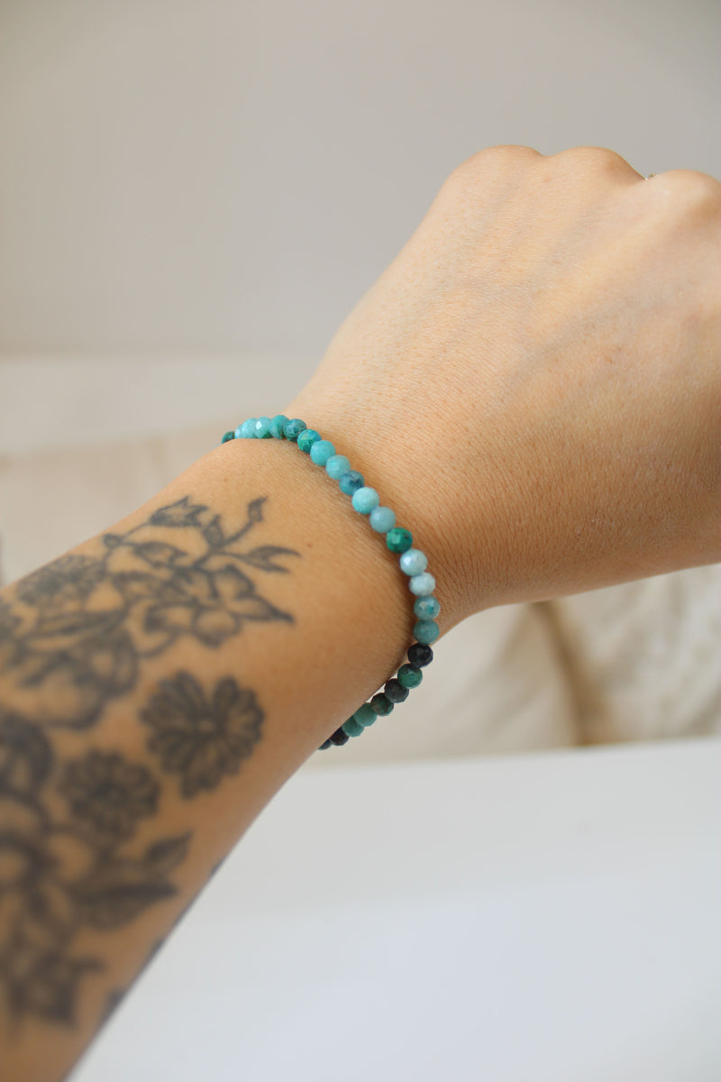 Bracelet | Turquoise Phenix | Facetté | 4mm