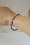 Bracelet | Améthyste chevron | 4mm
