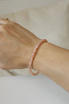 Bracelet | Pierre de lune pêche | 4mm