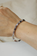 Bracelet | Agate grise | 4mm