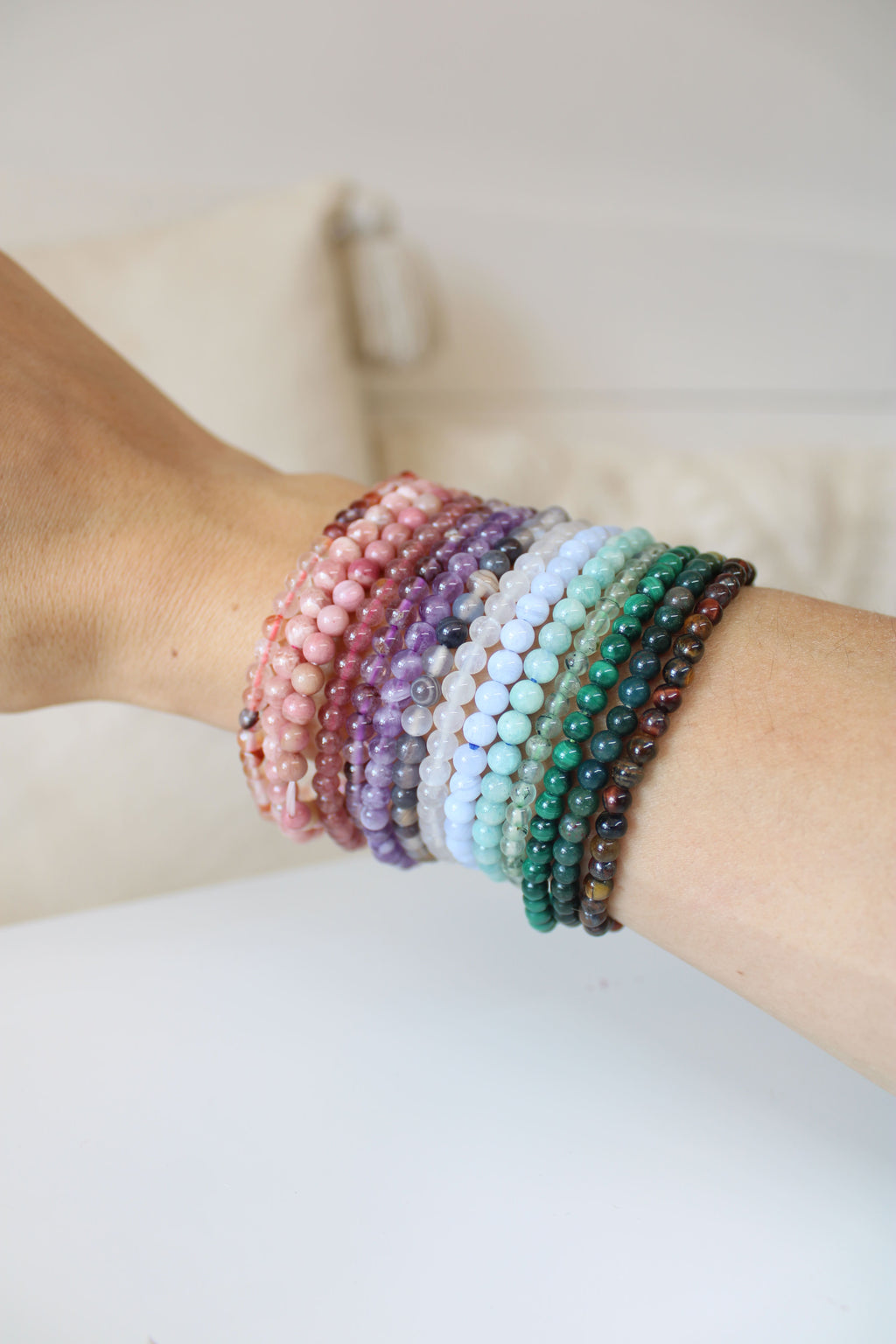 Bracelet | Malachite | 4mm