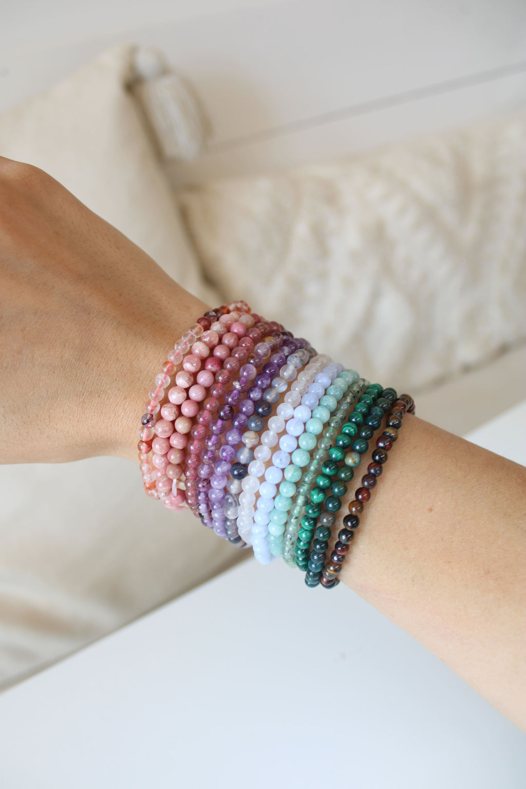 Bracelet | Améthyste x garden quartz | 4mm