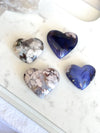 Cœur | Agate fleur bleue
