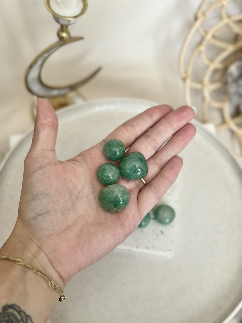 Pierre roulée | Quartz fraise vert