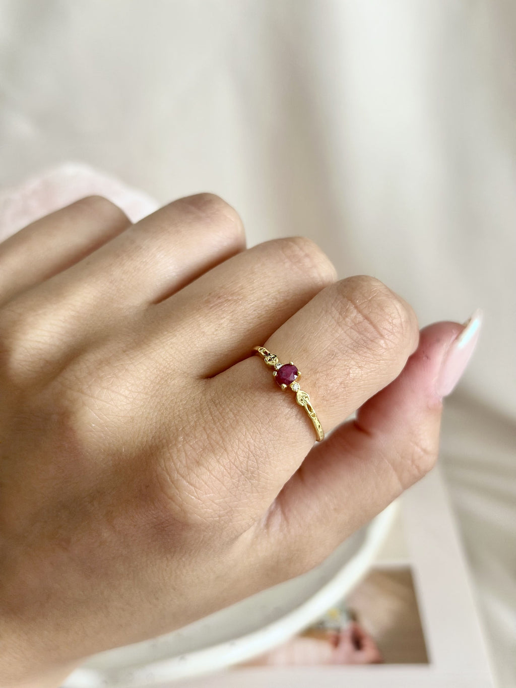 Bague | Rosie | Grenat