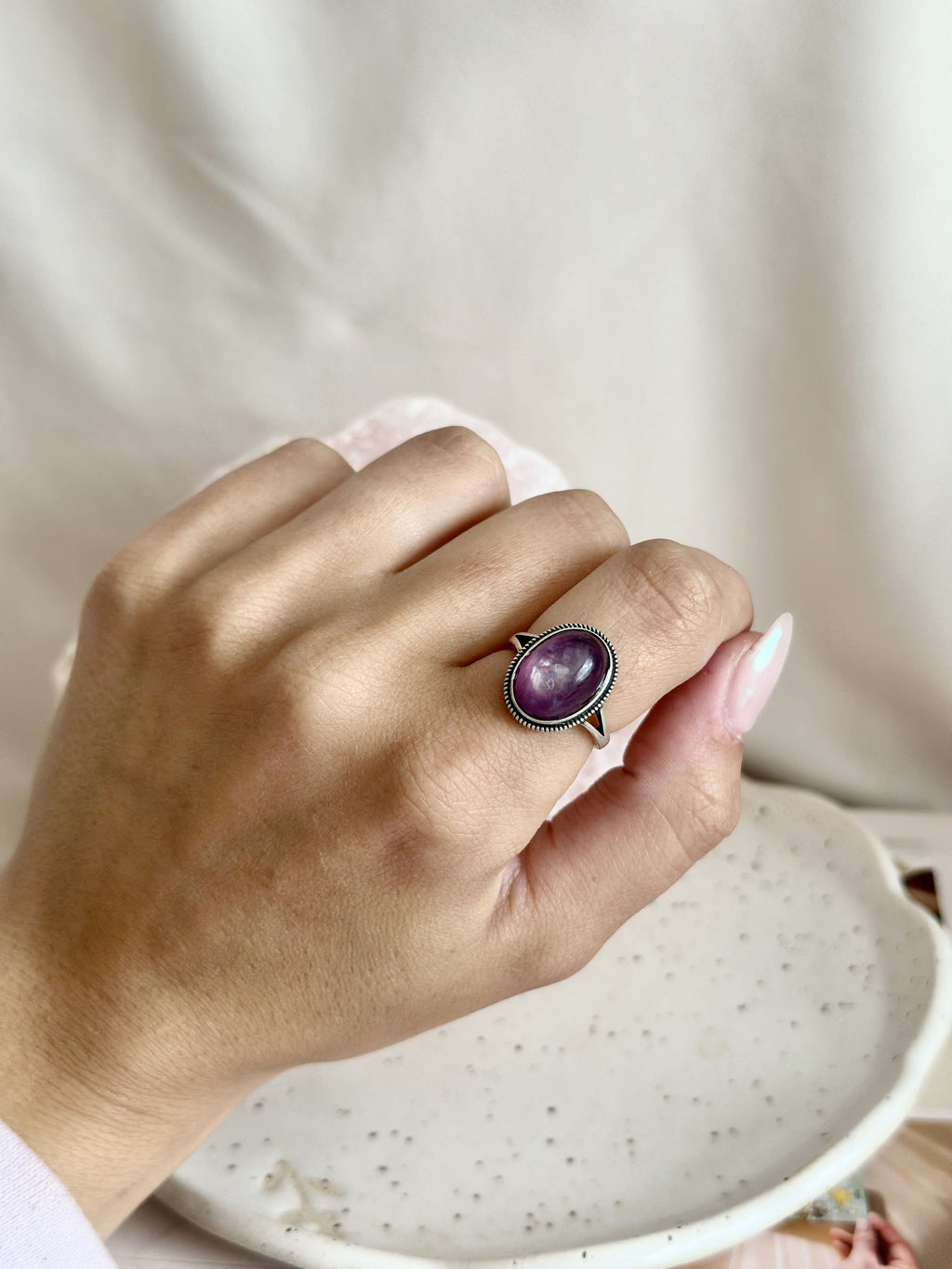 Bague | Alba | Lépidolite mica
