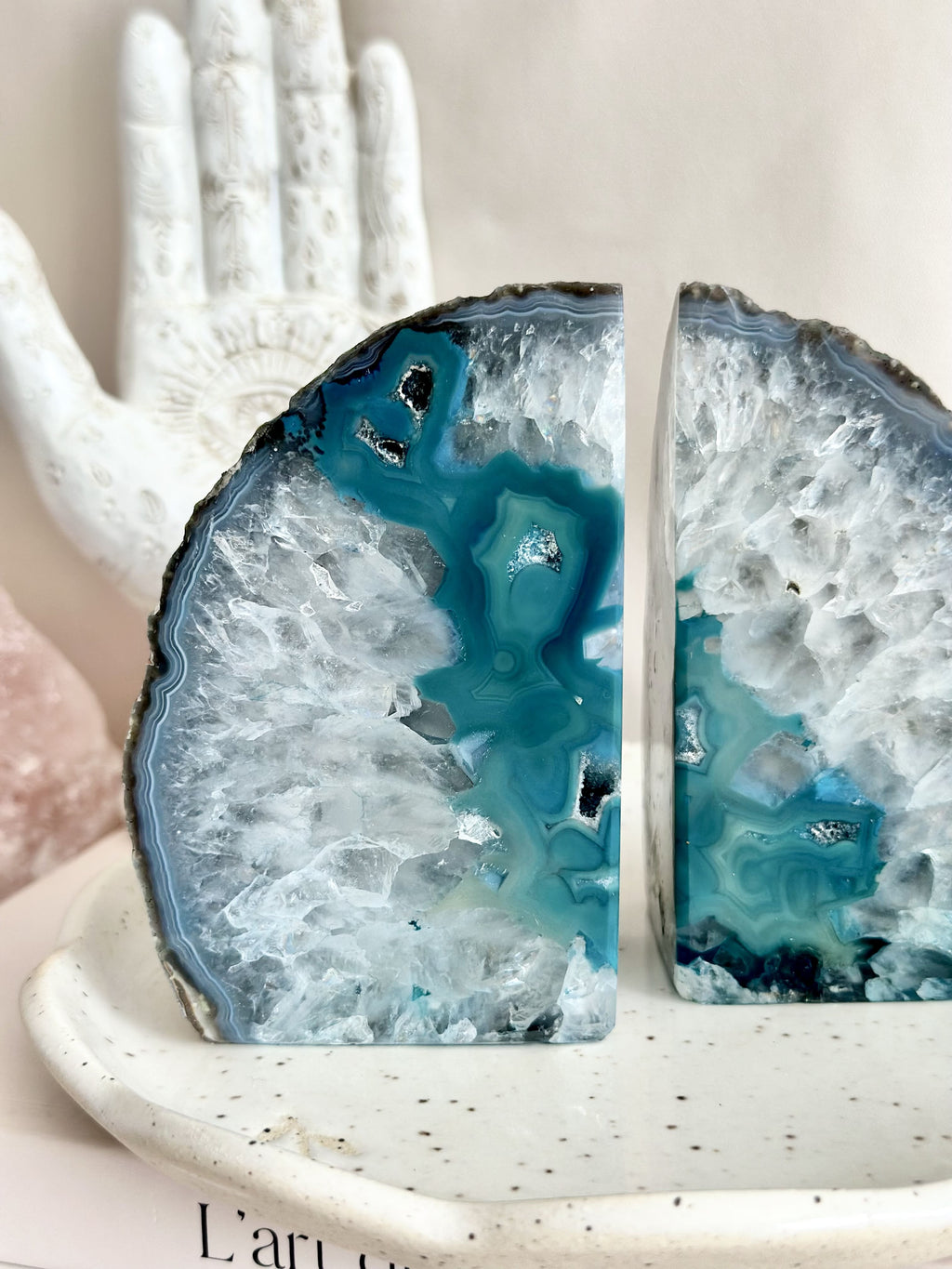 Serre-livre | Agate teinté