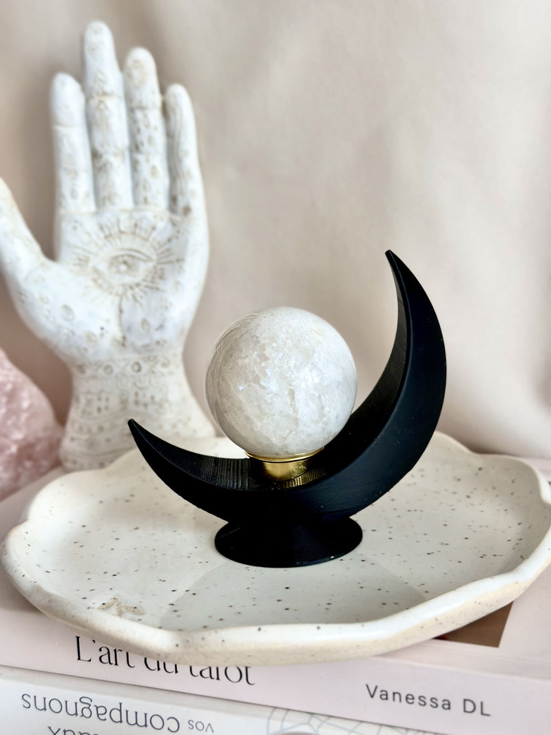 Support à sphère | Lune noir