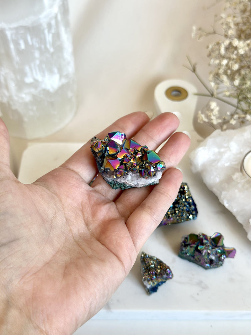 Pierre Brute | Améthyste aura titanium