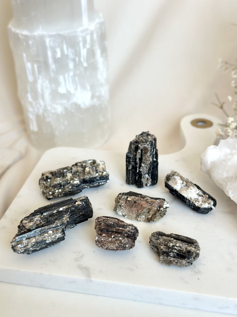 Pierre brute | Tourmaline noir & mica