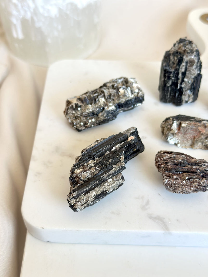 Pierre brute | Tourmaline noir & mica