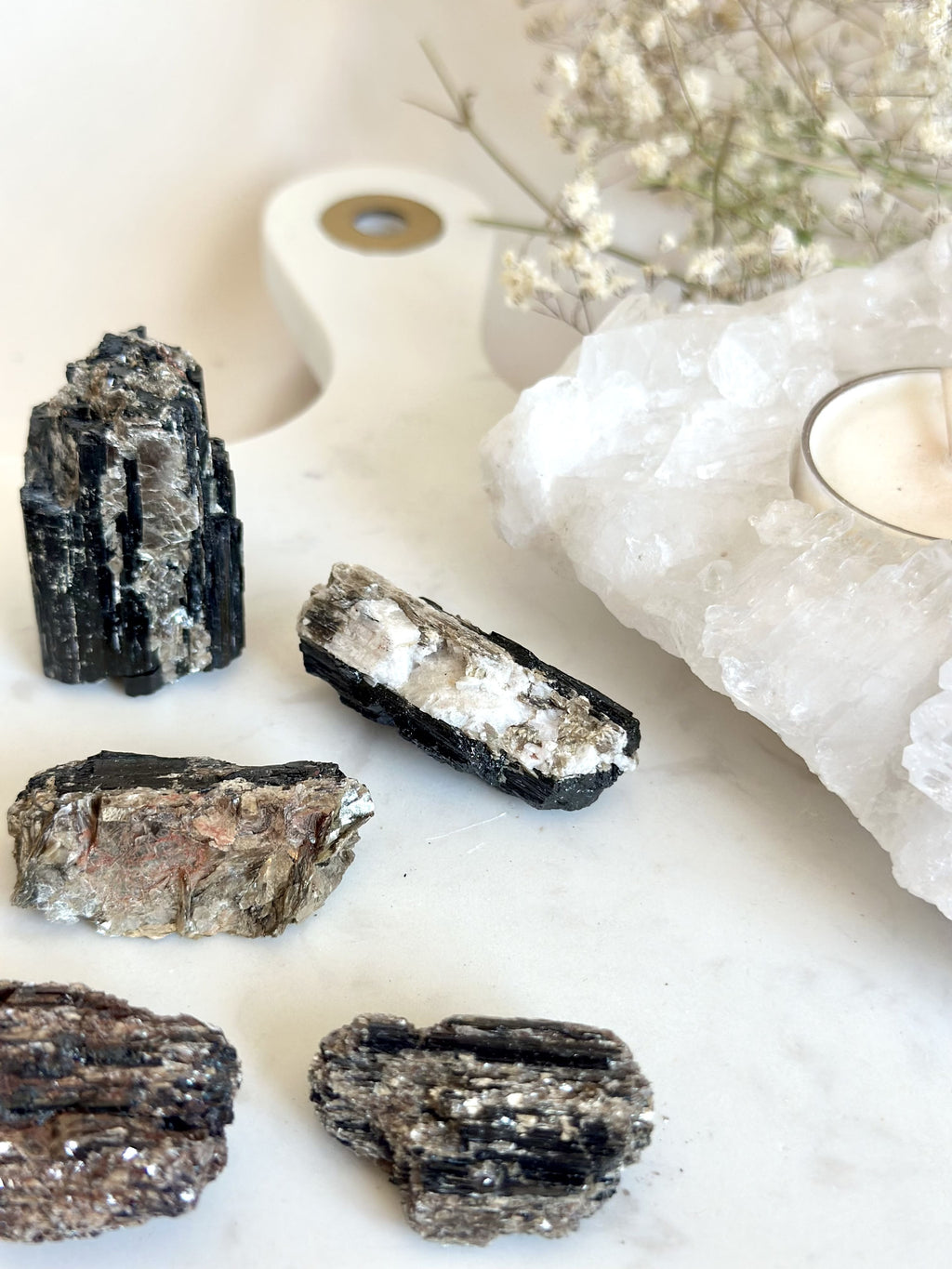 Pierre brute | Tourmaline noir & mica
