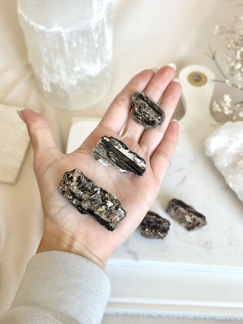 Pierre brute | Tourmaline noir & mica