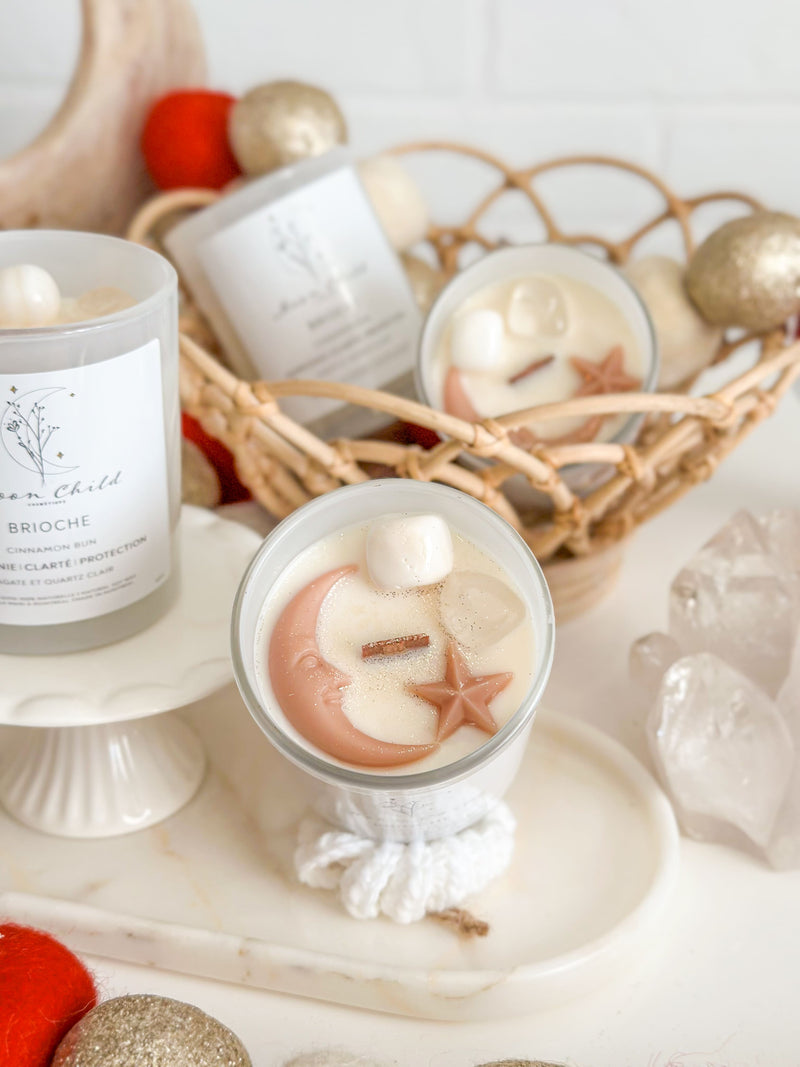 Brioche | Chandelle | Agate et quartz clair