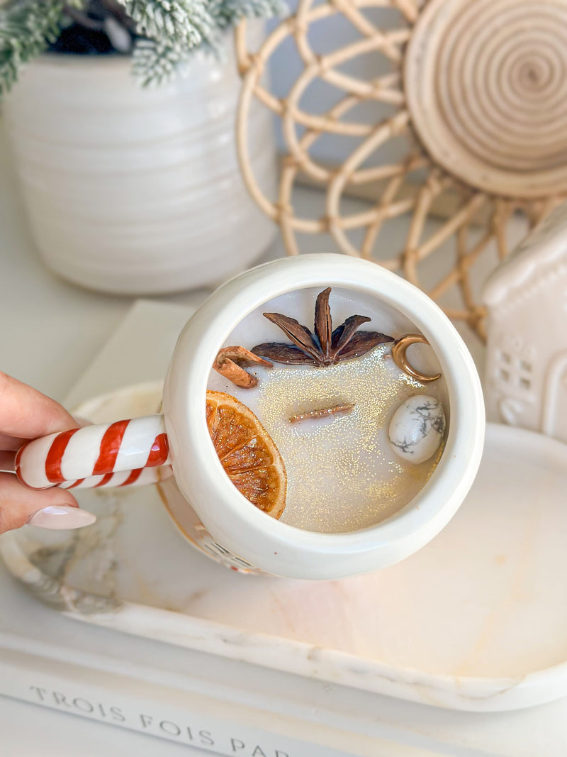 Chandelle | Tasse | Maison sucrée dorée