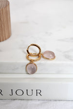 Boucles d'oreilles | Quartz rose