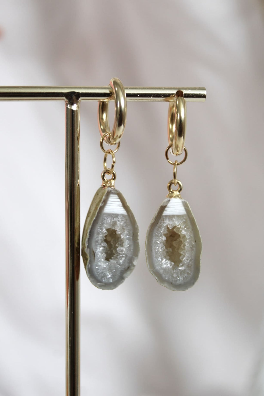 Boucles d'oreilles | Géode agate