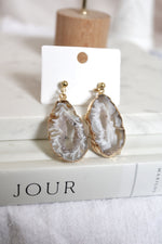 Boucle d’oreille | Géode d’agate