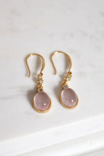 Boucles d'oreilles | Quartz rose