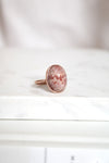 Bague | Or rose | Jade corail