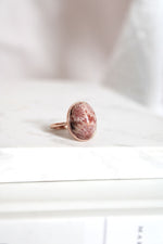 Bague | Or rose | Jade corail