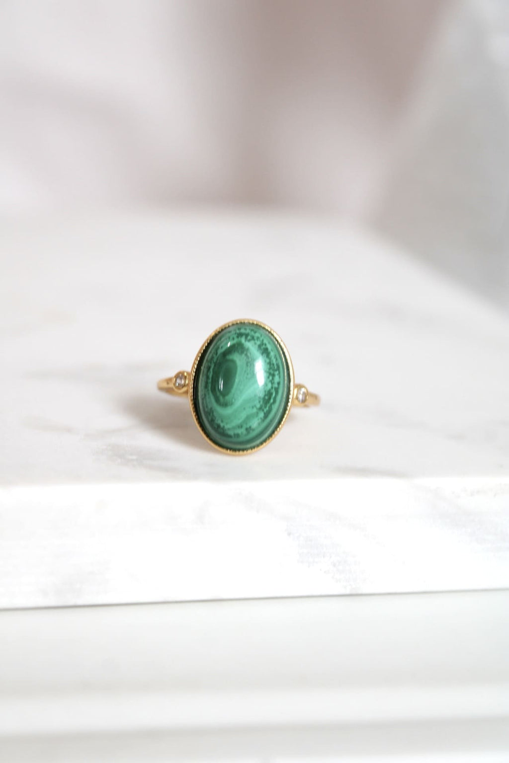 Bague | Or | Malachite