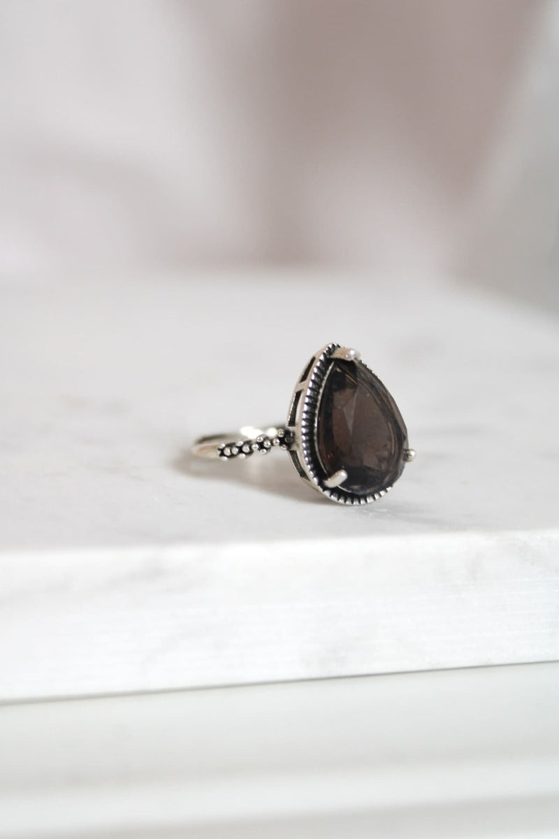 Bague | Argent | Quartz fumé