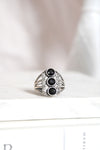 Bague | Argent | Obsidenne