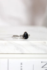 Bague | Goutte | obsidienne
