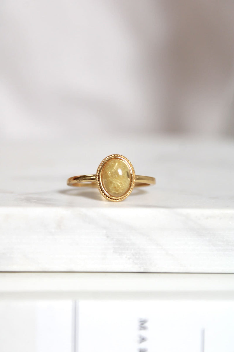 Bague | or | Quartz rutilé