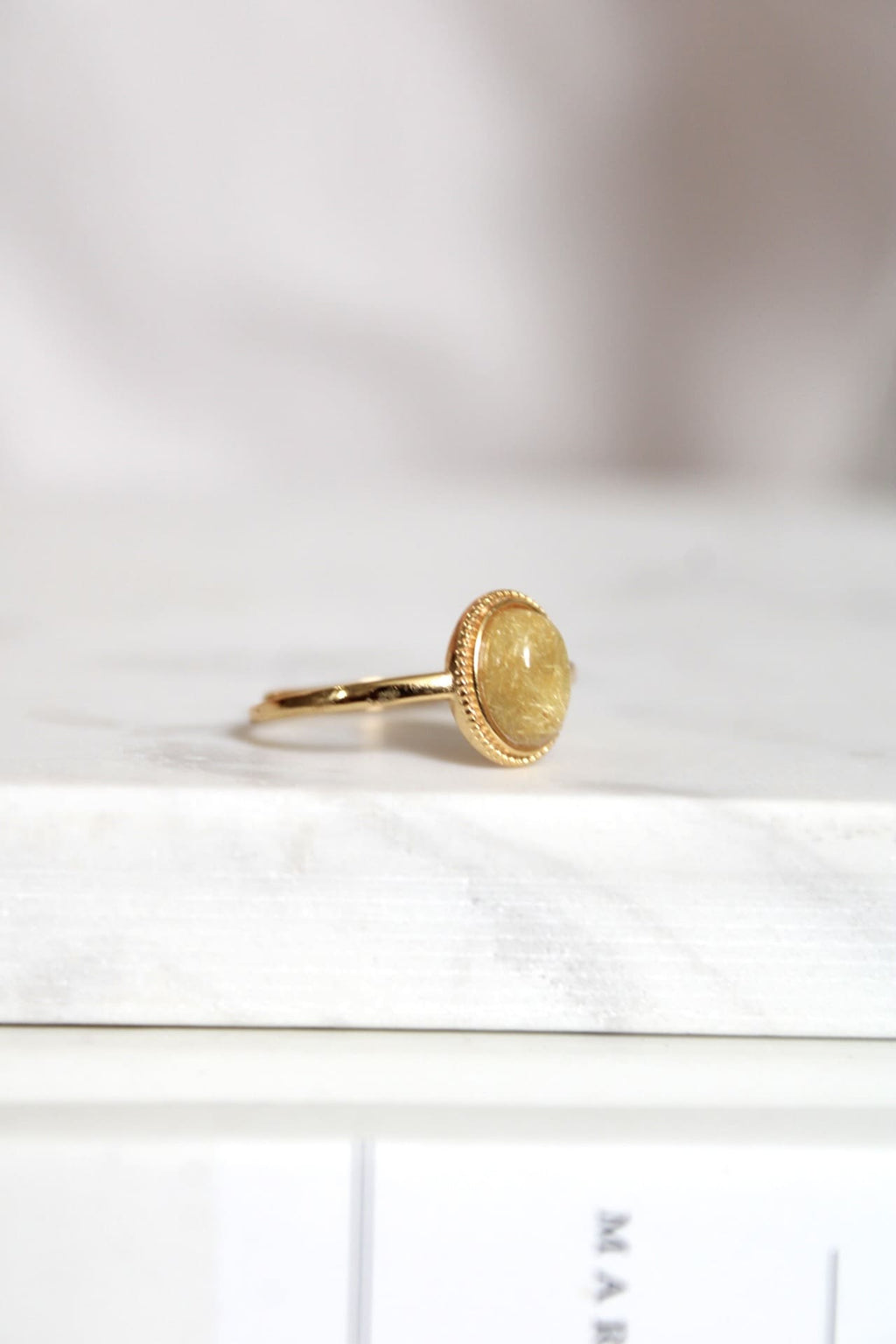 Bague | or | Quartz rutilé