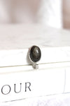 Pendentif | Oval | Obsidienne dorée