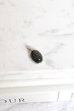 Pendentif | Oval | Obsidienne dorée