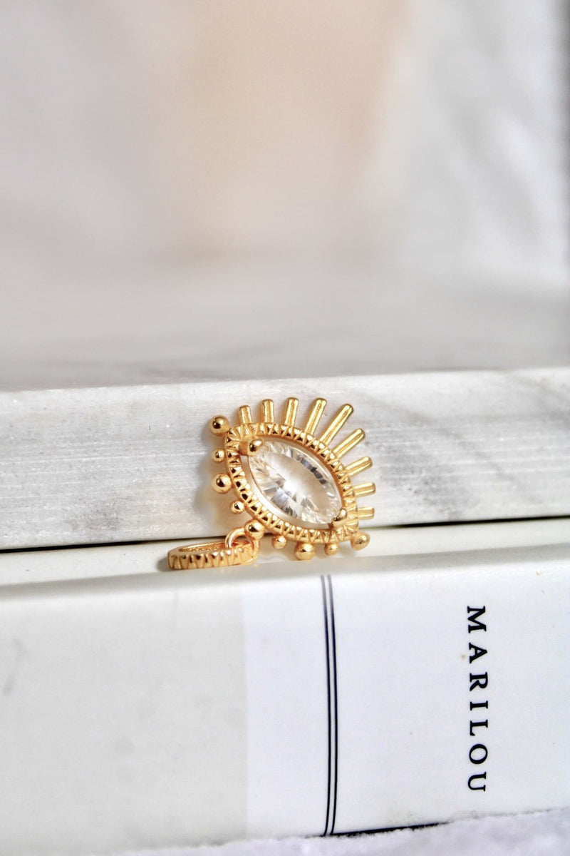 Pendentif | Œil protecteur | Quartz clair